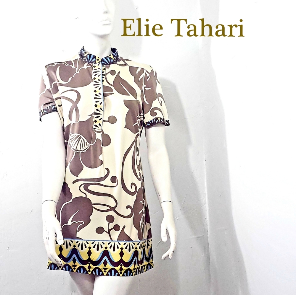 🆕️Eli Tahari Silk  Multi-Colored Dress🆕️